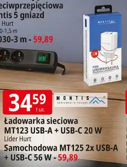 E.Leclerc Ładowarka samochodowa mt125 Montis oferta