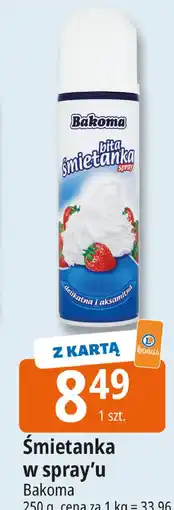 E.Leclerc Bita śmietana w sprayu Bakoma Śmietanka oferta