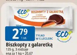 E.Leclerc Biszkopty z galaretką o smaku pomarańczowym Eco+ oferta