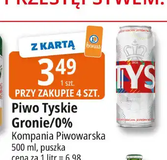 E.Leclerc Piwo Tyskie 0.0% oferta