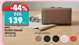 Biedronka Portfel damski skórzany na zatrzask oferta