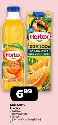 Netto Sok 100% pomarańcza brazylijska Hortex karton oferta