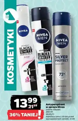 Netto Antyperspirant w sprayu Nivea Men Silver Protect Quick Dry oferta