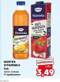 Kaufland Sok Hortex Vitaminka Odporność Jabłko Marchew Mango oferta