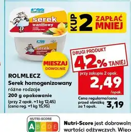 Kaufland Serek homogenizowany Rolmlecz waniliowy oferta