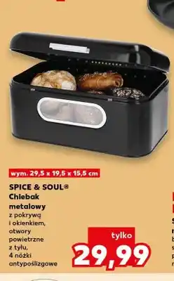 Kaufland Chlebak metalowy SPICE & SOUL wym. 29,5x19,5x15,5cm oferta