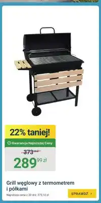 ERLI Grill węglowy z termometrem i półkami oferta