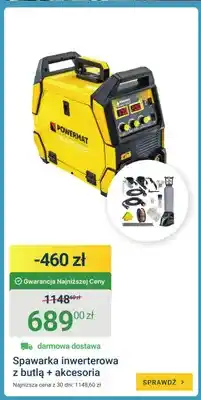 ERLI Spawarka inwerterowa POWERMAT z butlą + akcesoria oferta