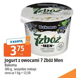 E.Leclerc Jogurt jagoda-czarna porzeczka Bakoma 7 Zbóż Men oferta