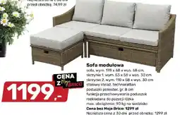 Bricomarche Sofa modułowa technorattan 178x68x68cm oferta