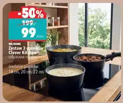 Biedronka Zestaw 3 garnków Clever Kitchen oferta