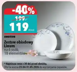 Biedronka Zestaw obiadowy Linum oferta