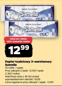 Netto Papier toaletowy 3-warstwowy Samelle oferta