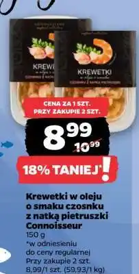 Netto Krewetki w oleju o smaku czosnku z natką pietruszki Connoisseur oferta