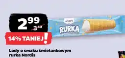 Netto Lody o smaku śmietankowym rurka Nordis oferta