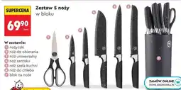Biedronka Zestaw 5 noży w bloku oferta