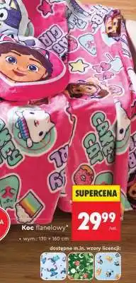 Biedronka Koc flanelowy oferta
