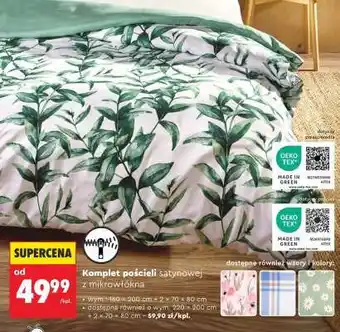 Biedronka Komplet pościeli satynowej z mikrowłókna oferta