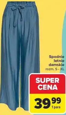 Carrefour Spodnie letnie damskie oferta