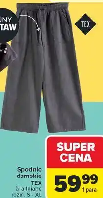 Carrefour Spodnie damskie TEX oferta
