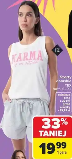 Carrefour Szorty damskie TEX oferta