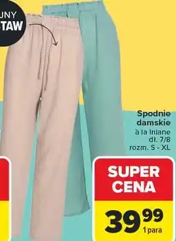 Carrefour Spodnie damskie à la lniane oferta
