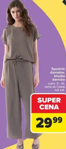 Carrefour Spodnie damskie, bluzka damska oferta
