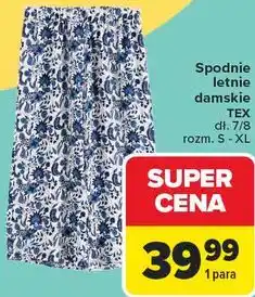 Carrefour Spodnie letnie damskie TEX oferta