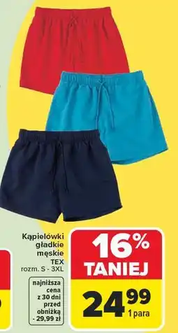 Carrefour Kąpielówki gładkie męskie TEX oferta