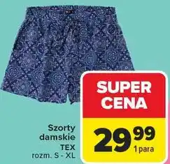 Carrefour Szorty damskie TEX oferta