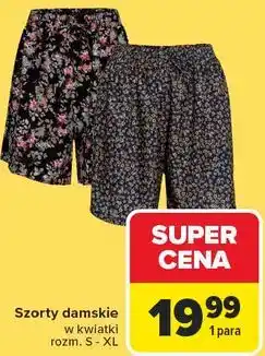 Carrefour Szorty damskie w kwiatki oferta