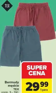 Carrefour Bermudy męskie TEX rozm. S - 3XL oferta