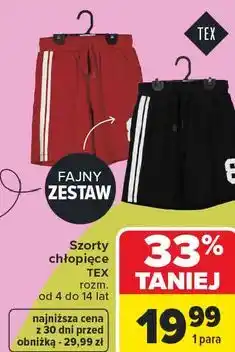 Carrefour Szorty chłopięce TEX oferta