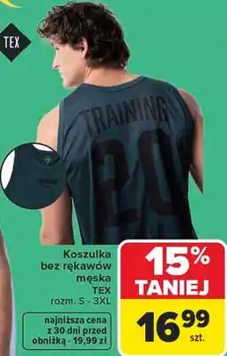 Carrefour Koszulka bez rękawów męska TEX oferta