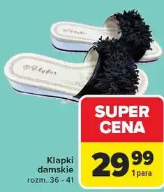 Carrefour Klapki damskie oferta