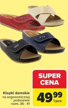Carrefour Klapki damskie oferta