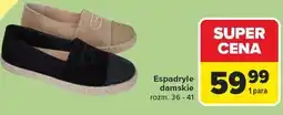 Carrefour Espadryle damskie oferta