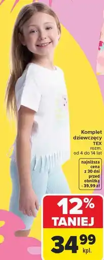 Carrefour Komplet dziewczęcy TEX oferta