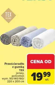 Carrefour Prześcieradło z gumką TEX oferta