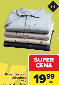 Carrefour Koszulka polo chłopięca TEX oferta