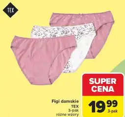 Carrefour Figi damskie TEX 3-pak różne wzory oferta