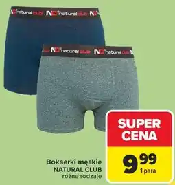 Carrefour Bokserki męskie NATURAL CLUB różne rodzaje oferta
