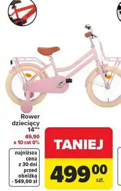 Carrefour Rower dziecięcy 14 oferta