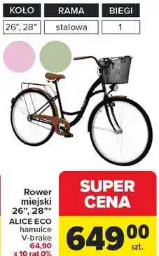 Carrefour Rower miejski 26, 28 ALICE ECO oferta