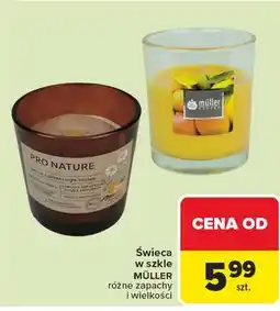 Carrefour Świeca w szkle MÜLLER różne zapachy i wielkości oferta
