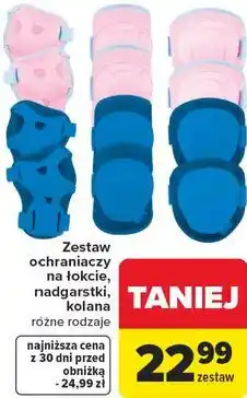 Carrefour Zestaw ochraniaczy na łokcie, nadgarstki, kolana oferta