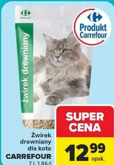 Carrefour Żwirek drewniany dla kota CARREFOUR 7 l, 1,86/1 oferta