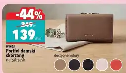 Biedronka WINGS Portfel damski skórzany na zatrzask oferta