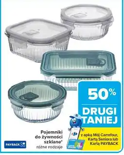 Carrefour Pojemniki do żywności szklane różne rodzaje oferta