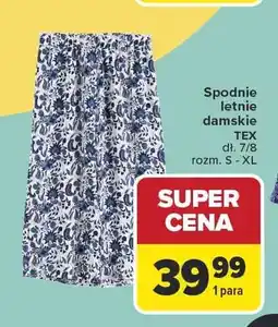 Carrefour Spodnie letnie damskie TEX dł. 7/8 rozm. S-XL oferta